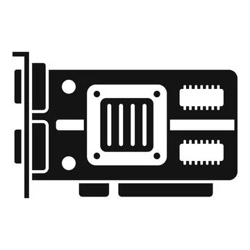 Gpu board icon simple vector. Computer card Stock Illustration