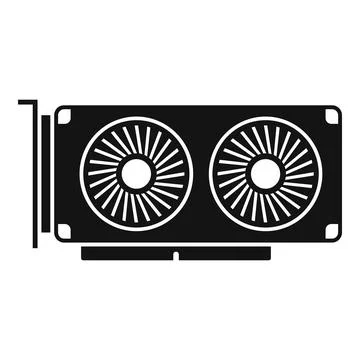 Gpu card icon simple vector. Video computer Illustrazione stock