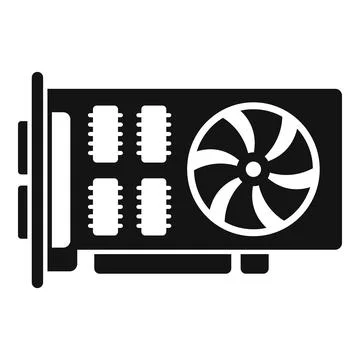 Gpu card icon simple vector. Computer pc 스톡 일러스트