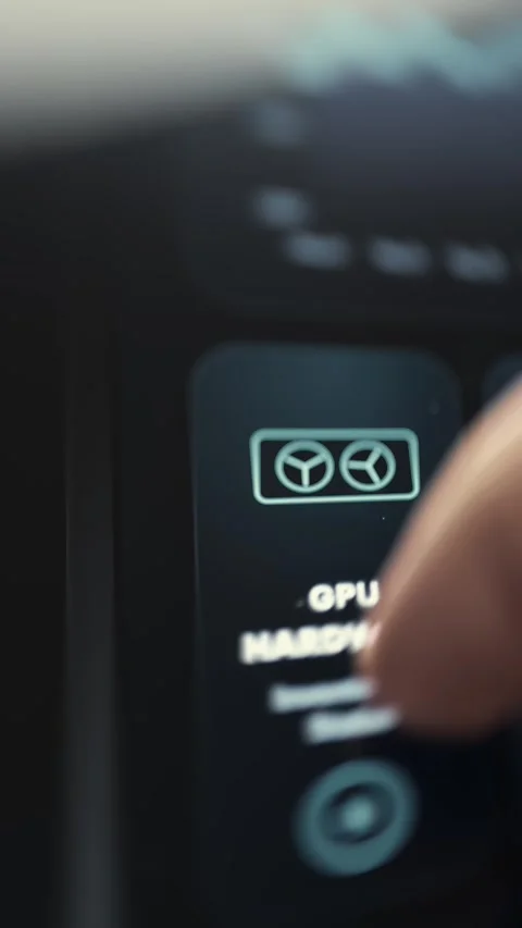 GPU Cooling Fan Icon Inside Rounded Application Tile 4K Stock Footage 341335948