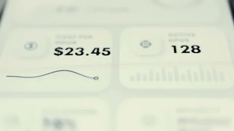 GPU Cost per Hour and Active Capacity Metrics Stock Photos