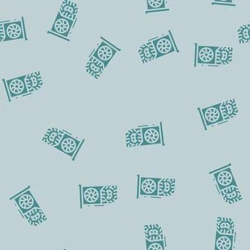Gpu cryptocurrency mining glyph vector seamless pattern Stock Illustration