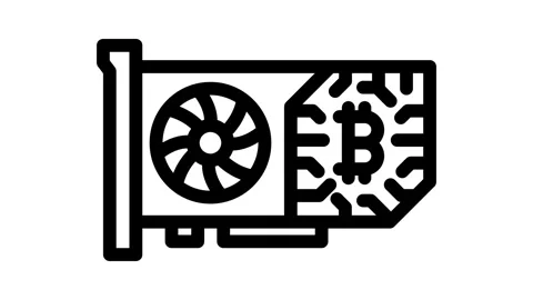 Gpu cryptocurrency mining line icon animation Stock Footage 326753240