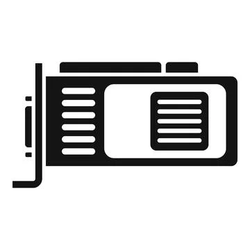 Gpu display icon simple vector. Computer video 스톡 일러스트