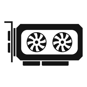 Gpu fan card icon simple . Pc computer Illustrazione stock