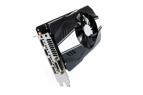 GPU, a graphic card for computer on white Stock Photos