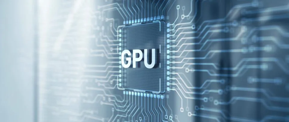 GPU Graphic Processor Hardware Tech. Processing Electronic Technology concept on 스톡 일러스트