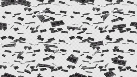 GPU Graphics Card Computer game loop tile Falling with alpha channel. This is a Stock Footage 306069567