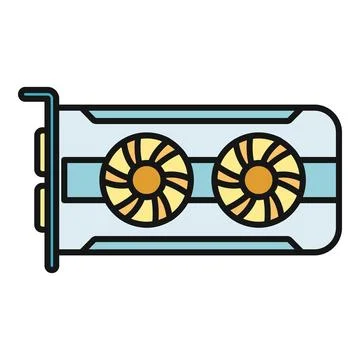 Gpu graphics processing unit flat vector illustration Stock Illustration