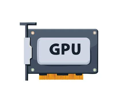 A GPU (Graphics Processing Unit) illustration Stock Illustration