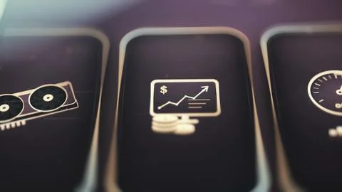 GPU Hardware and Financial Analytics Controls Foto stock