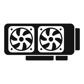Gpu hardware icon simple vector. Computer card Illustrazione stock
