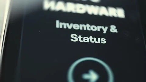 GPU Hardware Inventory and Status Screen Stock Photos