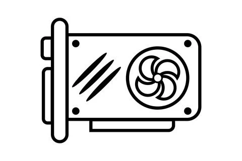 GPU icon. Can be used for web, mobile or ui. Modern vector illustration isolated イラスト素材