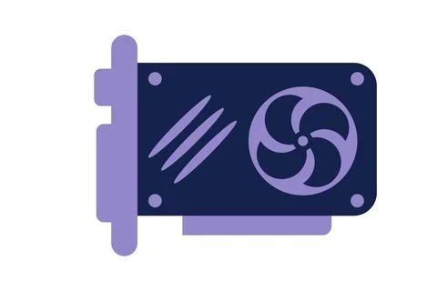 GPU icon. Can be used for web, mobile or ui. Modern vector illustration isolated Stock Illustration