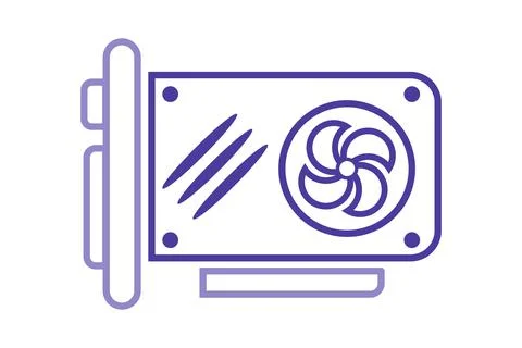 GPU icon. Can be used for web, mobile or ui. Modern vector illustration isolated Illustrazione stock