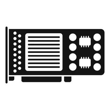Gpu icon simple vector. Computer card Stock Illustration