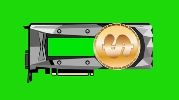 GPU mining golden US Dollar version 1 Video stock 85990074