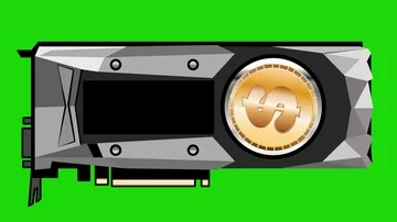 GPU mining golden US Dollar version 4 Video stock 85990150