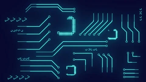 GPU Motherboard Chipset With Artificial Intelligence Stock Footage 241073488