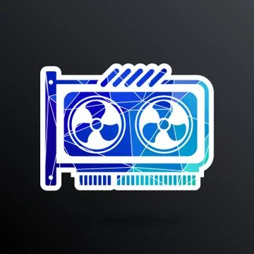 GPU or Computer graphic card icon component Stock-Illustration