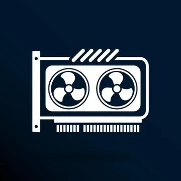 GPU or Computer graphic card icon component Stock-Illustration