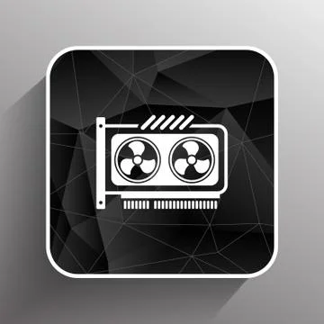 GPU or Computer graphic card icon component Stock Illustration