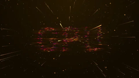 GPU Particle Digital Data Analysis Big Data, High Tech Blockchain Data 動画素材 346756874
