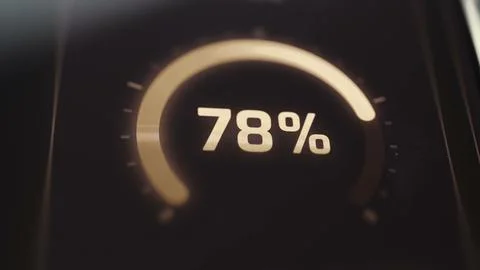 GPU Performance Utilization Gauge on Touchscreen Stock Photos