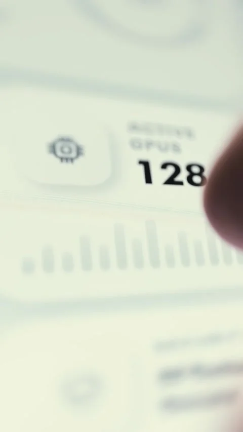 GPU Usage Or Processing Metric Showing One Hundred Twenty Eight 4K Stock Footage 341337633