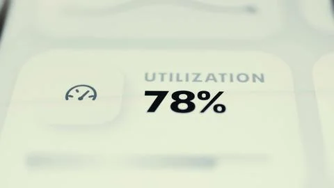 GPU Utilization Percentage on Minimal Dashboard Stock Photos