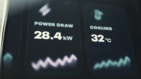 GPU Utilization Power Draw and Cooling Metrics Stock Photos