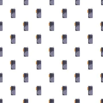 Gpu video card hardware component seamless pattern 库存插图