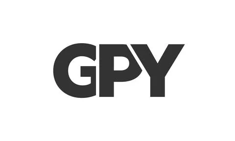 GPY logo design template with strong and modern bold text. Initial based ve.. 库存插图