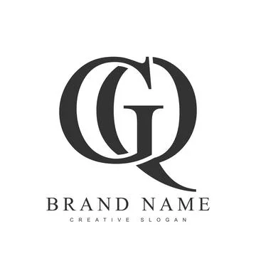 GQ trendy logotype template. Initial letter g and q classic font style. Cre.. Stock Illustration