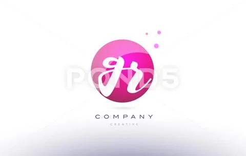Gr g r sphere pink 3d hand written alphabet letter logo: Graphic #73030193