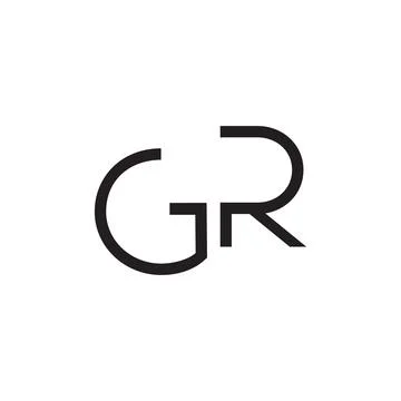 Gr initial letter vector logo icon Illustrazione stock