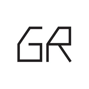 Gr initial letter vector logo icon Stock Illustration