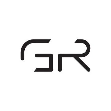 Gr initial letter vector logo icon Stock-Illustration