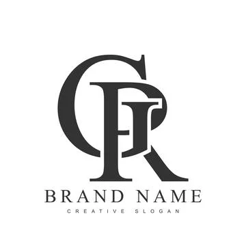 GR trendy logotype template. Initial letter g and r classic font style. Cre.. Stock Illustration
