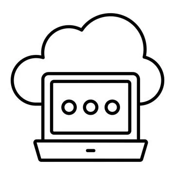 Grab this beautifully designed vector of cloud computing in modern style イラスト素材