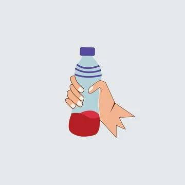 Grab bottle Stock Illustration