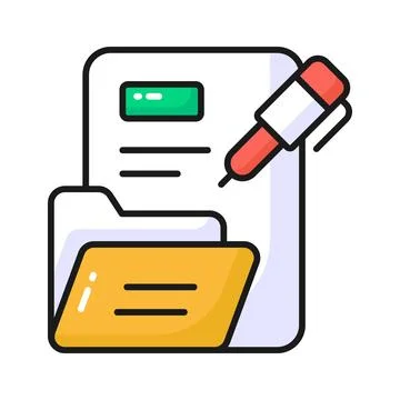 Grab this carefully designed business document concept vector, ready to use Stock Illustration