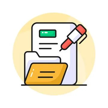 Grab this carefully designed business document concept vector, ready to use Illustrazione stock