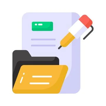 Grab this carefully designed business document concept vector, ready to use Illustrazione stock