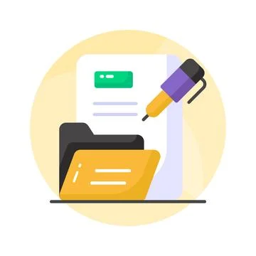 Grab this carefully designed business document concept vector, ready to use Stock Illustration