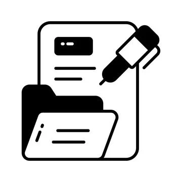Grab this carefully designed business document concept vector, ready to use Illustrazione stock