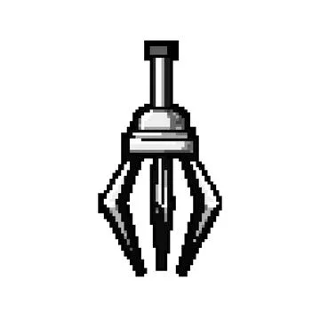 Grab claw machine pixel art vector illustration Stock Illustration