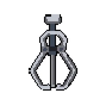 Grab claw machine pixel art vector illustration Stock Illustration
