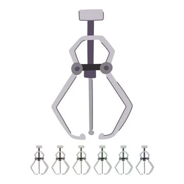 Grab claw machine vector cartoon graphic Stock Illustration